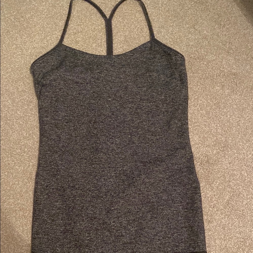 Lululemon Women's Charcoal Grey Spaghetti Strap Top